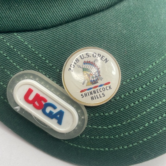 USGA MEMBER U.S. Open 2018  Shinnecock Baseball Cap Hat & Magnetic Ball Marker - Picture 11 of 12